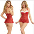 Women's White plush lace Christmas Lingerie